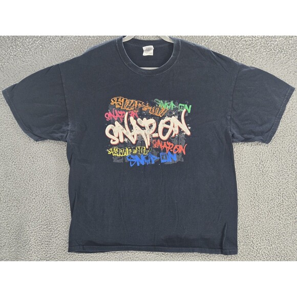 Snap-On Shirt Mens XL Black Graffiti Graphic Tee Streetwear Mechanic Tools - Picture 1 of 8